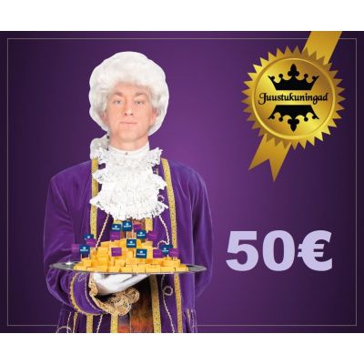 Juustukuningate e-poe kinkekaart 50€